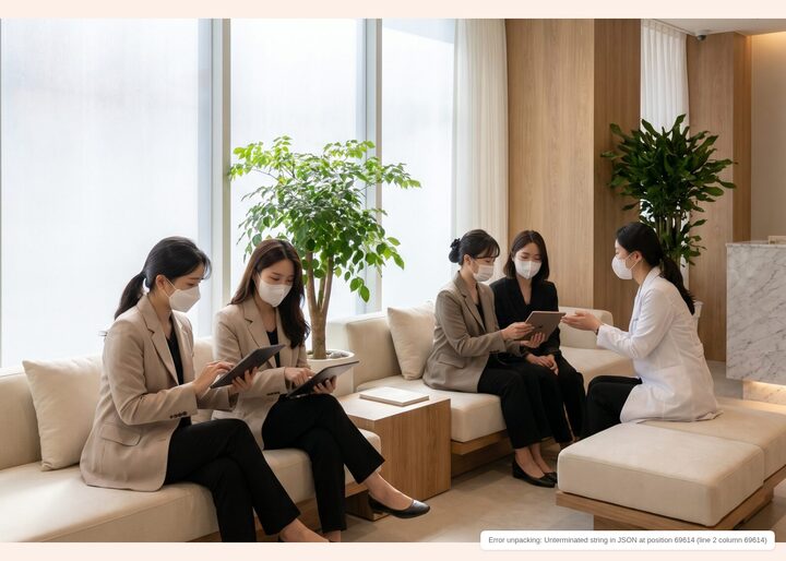 웜베이지 톤 성형외과 홈페이지 템플릿 메인 화면, 눈성형 특화 레이아웃